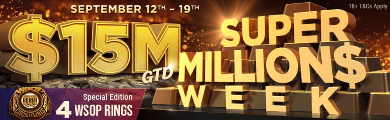 Super MILLION\$ Week в сети GGpoker\: GTD \$15 млн, 4 перстня WSOP