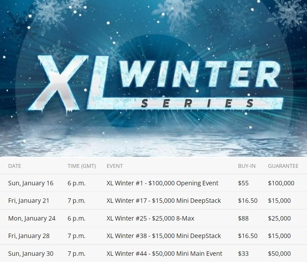 XL Winter at 888poker in January\: \$1\.5M GTD